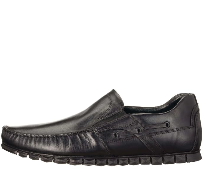 DALGALA Men's Black Big Size Handmade Leather Penny Loafers Casual Shoes Driving Loafers Slip On Shoes2