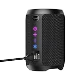 Enceinte Bluetooth, 15W Enceinte Bluetooth Puissante, Bluetooth 5.4, Basses Puissantes, Avec Autonomie de 12 Heures, Surround Stéréo, Étanche IPX7, Adapté pour Les Sport/l'extérieur/La Fête/Voyage