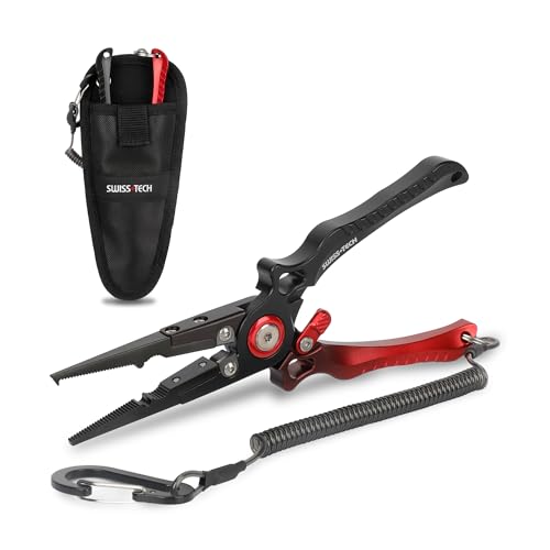SWISS+TECH �t�B�b�V���O�v���C���[ �ނ�v���C���[ �ނ�y���` �X�v���b�g�����O�v���C���[ �t�b�N�͂��� �j�O�� ���C���J�b�^�[ ���b�N�@�\ �X�v�����O�R�[�h �J���r�i�t�� �����h�~ ���@�\ �K�ɋ��� �C�ނ� �r�ނ� ���ނ�
