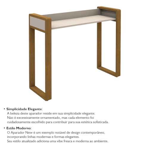 Aparador New Para Sala De Estar Pés Em Madeira, Design Moderno (Off)