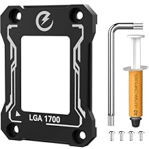 LGA1700 CPU Contact Frame Kit, Intel 12/13/14 Gen Anti-Bend Fixing Fixture, CNC Anodized Aluminum, Easy Install & Trace-Free Mount, Boost Cooling Performance, LGA17XX Corrective CPU Bender