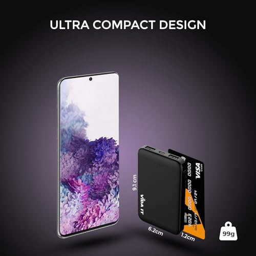 Vida IT 5000mAh Mini Power Bank Small Portable Charger for Heated Vest Jacket Battery Pack for iPhone Samsung Cell Phone with Dual USB Output, Lightweight Rechargeable Power Pack 5V 2.1A for Travel by Vida IT - Used condition - Image 2