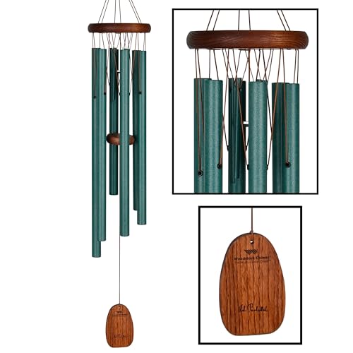 Woodstock Wind Chimes for Outside, Garden, Patio, Porch and Outdoor Decor (32") Pachelbel Canon Chime Green Wind Chime Gifts (PCCG) - Thumbnail 3