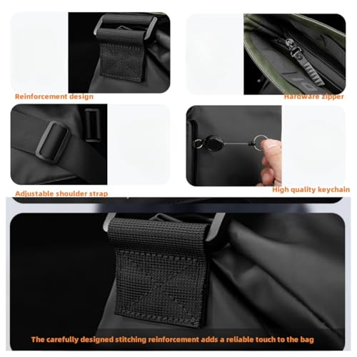 Men's andmen's sports tote bags, fitness bags, overnight bag, personal belongings travel bag, yoga and dance sports (Black-PU)4