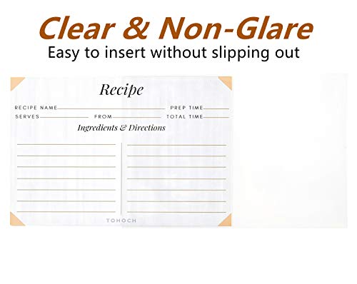 4X6 Recipe Card Protectors, 105 Pack Thick Recipe Card Covers Clear With 56 Divider Labels, Plastic Recipe Card Sleeves 1 Pockets Per Page Fit Into 4 X 6 Recipe Box And Recipe Cards Holder #TOP4