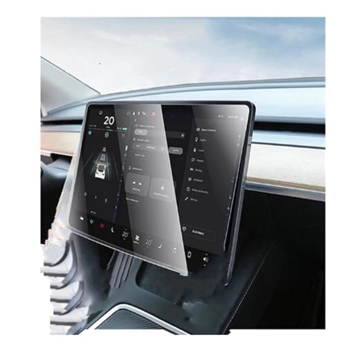 Verre trempé mat 9H pour Tesla Model 3 2022-2023 : protection écran de navigation centrale