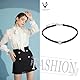 CPSLOVE Damen Halsreife Halskette 925 Silber Ketten mit Kristall Blumen Anhänger für Mädchen Elegante Choker Ketten mit Schwarze Seil Kette