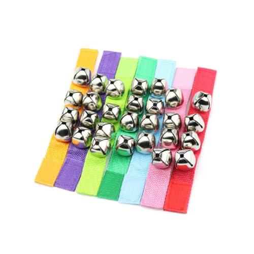 Jouet cloche poignet enfant Hemobllo : lot de 10 bracelets colorés pour spectacles et rythmique