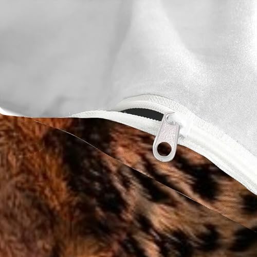 Housse de couette fermeture éclair imprimé tigre 3D - 5