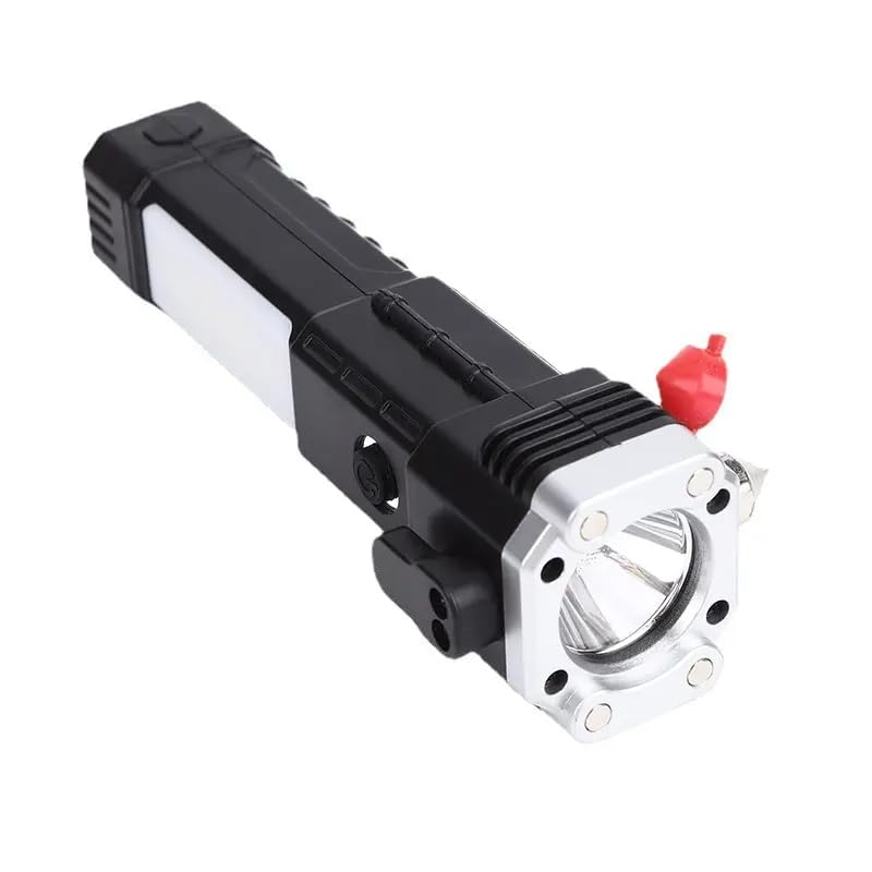 VIVITO LED Torch Flashlight Rechargeable–Emergency Car Tool with Power Bank, Glass Breaker, Seatbelt Cutter, Solar Charging, Magnet, Waterproof, Flashlight | Outdoor & Rescue | Multicolor | 1 Piece-image-12