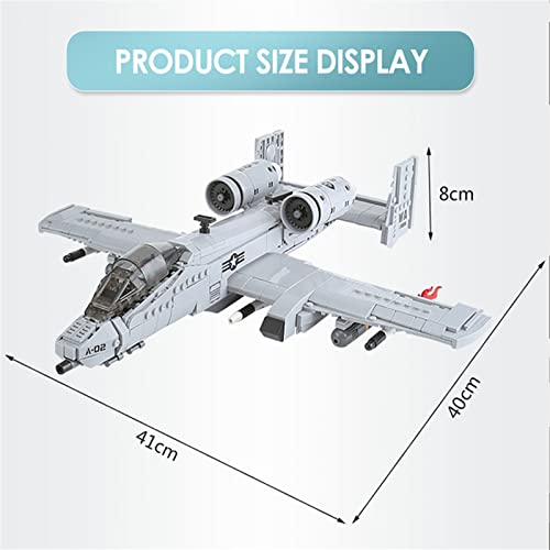 MEOA A10 Warthog Plane Building Toys 961PCS WW2 Fighter Jet Building Blocks Set Air Force Airplane Model Kits Bricks Toy Gifts for Adults
