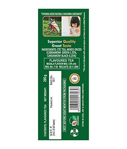 Image of Sugandh Elaichi Tea - Made With Real Spices - Cardamom Tea - 100% Natural Ingredients - Chai With Added Elaichi, 200 Gram