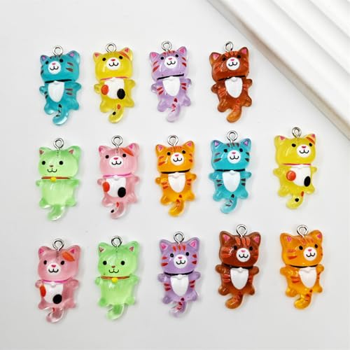 Assortiment résine chat miniature idée cadeau originale pour bijoux uniques