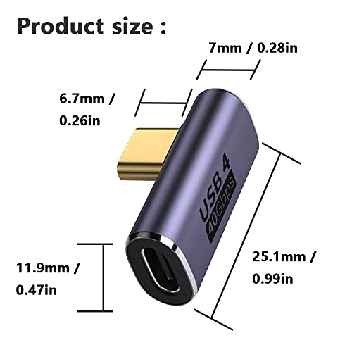Evita cables doblados con el adaptador USB C de 90 grados para proteger puertos de laptop 2