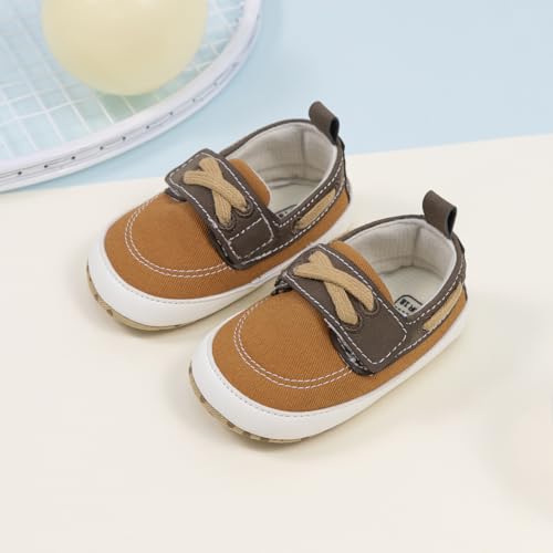 Image of Infant Baby Boys Girls Canvas Sneaker Toddler Slip On Anti Skid Newborn First Walkers Candy Shoes for 0-18 Months