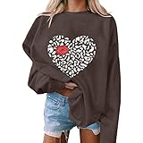 AMDOLE Todays Deals Mode Damen Frühjahr 2024 Vogue Sweatshirt Damen Sweatshirt Mit Reißverschluss Damen Sweatshirt Fuer Damen Kapuzenpullover Weit Geschnitten Damen Weihnachtspullover Damen Mit Licht