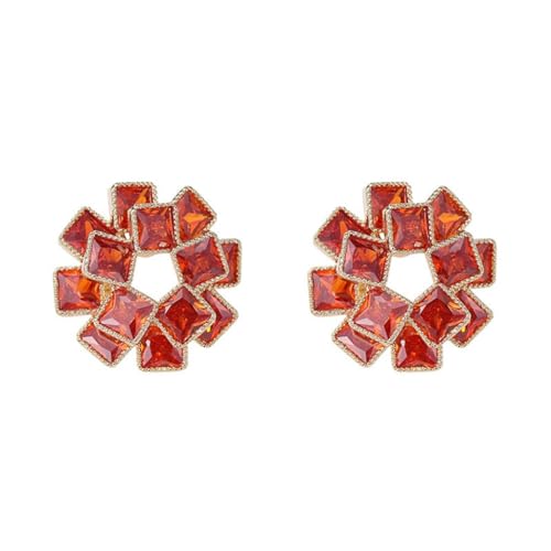 Boucles d'oreilles aiguille argent moulin à vent carré zircon transparent