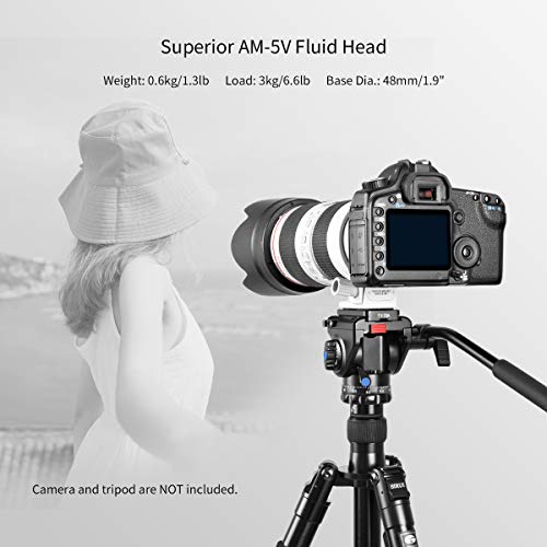 Sirui Am-5V New Fluid Video Head Hunting Tripod Head With Quick Release Plate #TOP5