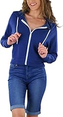 Cropped Zip Up - Indigo