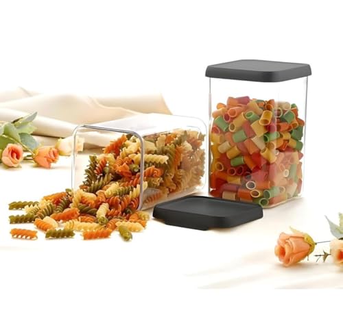 Image of Air Tight Containers for Kitchen Storage (Pack of 12, 1100 ML), Kitchen Storage Box, Airtight Container Set, Fridge Storage Containers for Pulses, Cereals, Grains, Fruits, Vegetables