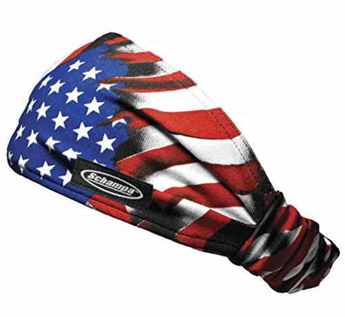 Schampa Mini Doo-Z U.S. Flag Headwrap, Blue/Red