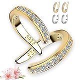 Fixura Ear Clips, Fixura Ear Corrector, Adjustable Pierceless Ear Cuff for Women, Thin Chunky Ears Cuffs Earrings for Women Men Everyday, Gently Improve Ears Position