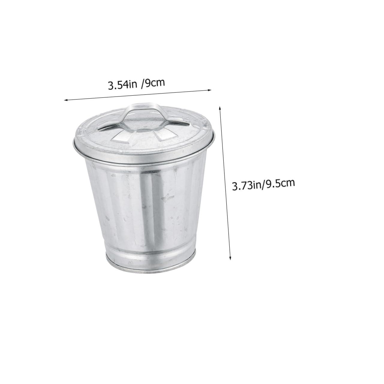 Ipetboom 4pcs Mini Desktop Garbage Bins Multi Functional Iron Rubbish Containers for Office Dorm Home Storage Compact Trash Cans for Desk Organization and Sundries