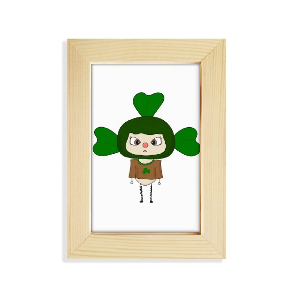 Cadre photo de bureau 12,7x17,8 cm Clover Luck Green Leaf Grass UU avec motif végétal vert