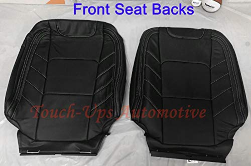 Katzkin Leather Seat Covers Compatible With 2015-2020 Ford F-150 Supercrew Xlt Black Limited Design #TOP3