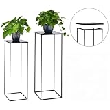 VINCIGANT 2er Set Blumenständer Metall Schwarz, Pflanzenständer 70cm und...
