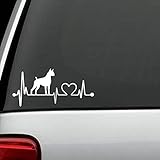 K1035 Boxer Heartbeat Monitor Dog Decal Sticker
