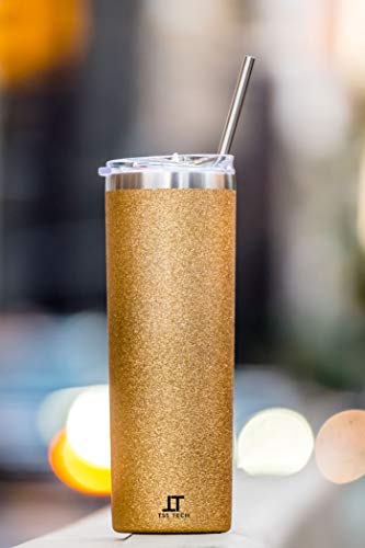 Tss Tech 21 Oz Tumbler | Multi Color Glitter Coated | Insulated Stainless Steel Hot And Cold Drinks | Double Wall Coffee Mug For Adults And Kids. (Medallion/Gold) #TOP1