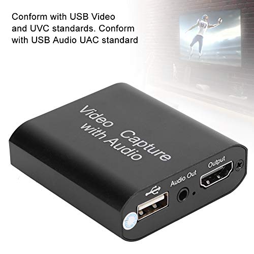 Tarjetas de Captura de Audio y Video, Dispositivo de Captura de Video HDMI 4K con Salida de Bucle, Dispositivo de Captura de Juegos Full HD 1080P, Grabador de Video Game Grabber