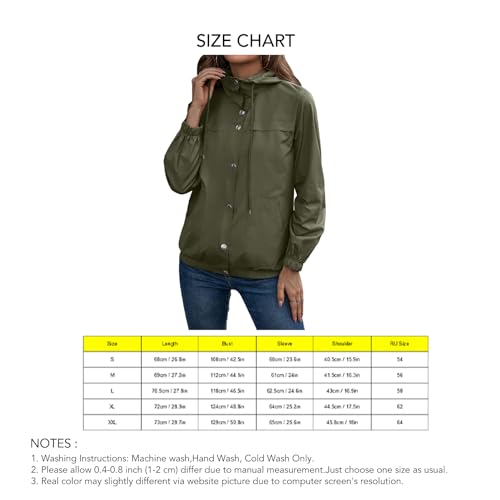 Cortavientos impermeable mujer 100% poliéster con capucha transpirable 5