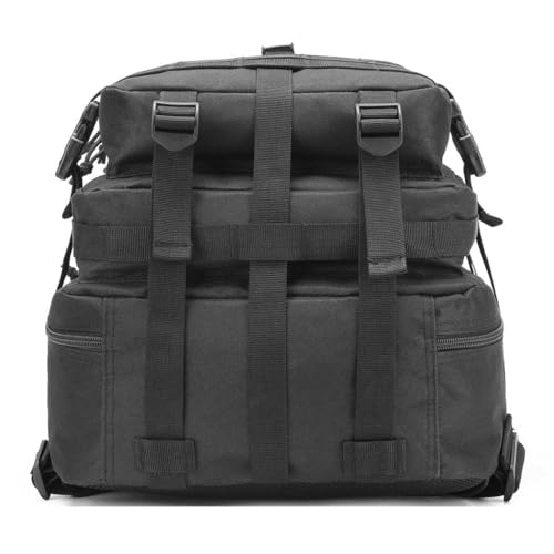 Tactical Backpack for Men, 45L Military Gym Backpacks, Large 3-Day Assault Pack Bug Out Bag MOLLE Daypack for Rucking Fishing Camping(Black) - Image 7