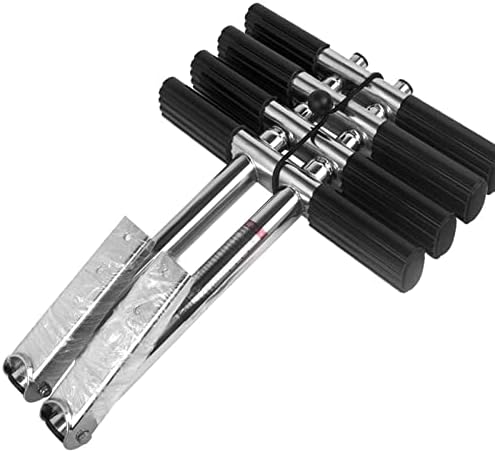 4 Step Stainless Steel Boat Ladder for Fishing Boat/Pontoon/Dock/Bay Boat, Telescoping Folding Marine Ladder, Easy to Put Away