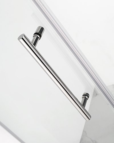 Aston Sen962Ez-Ch-602832-10 Bromley Gs Frameless Hinged Shower Enclosure With Starcast Clear Glass And Shelves, 59.25" To 60.25" X 32.375" X 72", Polished Chrome #TOP5