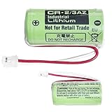 Aousavo CR 2/3AZ CR17335 Batterie de rechange CR 2/3AZ compatible avec PLC CR 2/3AZ CR17335 Verisure CR 2/3AZ pour système d'alarme avec prise blanche