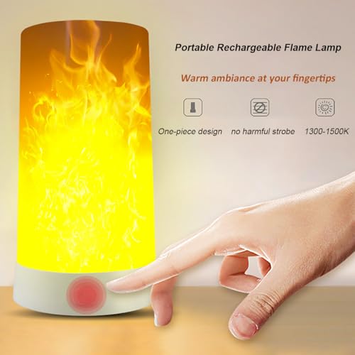 Lampe LED flamme vacillante rechargeable USB avec télécommande - 3