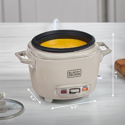 BLACK+DECKER 3-Cup Rice Cooker with Ceramic Nonstick Pot by BLACK+DECKER - Used condition - Image 9