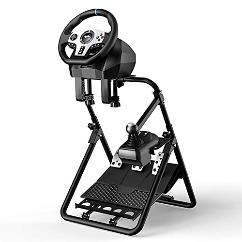 Racing Steering Wheel Stand PXN-A9 for Logitech G25 G27 G29 G920 G923 GT500 T300RS T300GT T500RS TGT TS-PC PXN-V3 V9 V900 Folding Bracket Collapsible Tilt-Adjustable Racing Stand (Racing Wheel NOT Included)