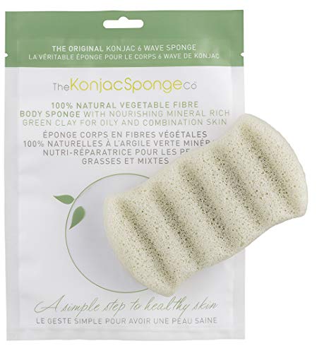 The konjac Sponge - Esponja para cuerpo enriquecida con arcilla verde