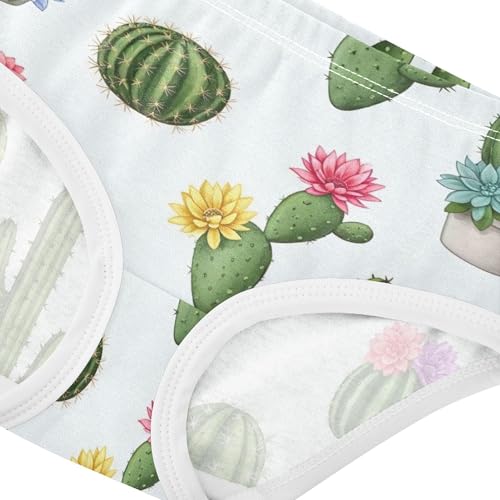Toddler Underwear Floral 2t Cotton Panties for Girl Florals Underpants Briefs Cacti Succulents Colorful Flowers4