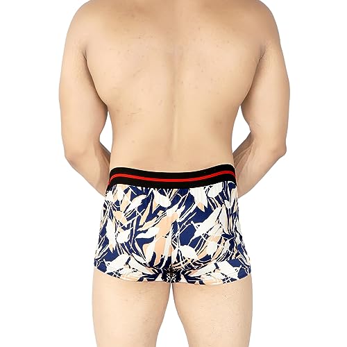 Image of Regular Fit Printed Cotton Trunks for Men |Combed Cotton, Stretchy Fabric, Anti-Bacterial and Microfibre Waistband (TKP)