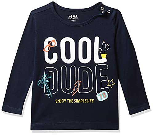 Image of Amazon Brand - Jam & Honey Baby Boy's Full Sleeves T-Shirt | 100% Cotton Printed Regular Fit T-Shirts | New Born Baby Clothes - 0 to 24 Months (Pack of 3)