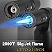 Zoocura 2 Pack Butane Torch Lighter Big Jet Flame Refillable Portable Butane Torch Adjustable Mini Blow Torch for Camping Grill Culinary Soldering Cooking Welding BBQ (Fuel Not Included)