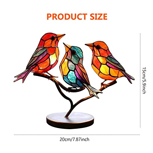 Sculpture d'oiseaux accessoires de décoration table en acrylique - 5