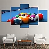Billar Cuadros En Lienzo Modernos Impresión De Imagen Artística Sin Marco 150 X 100 Cm 5 Piezas Hd Mural Póster Fotos Arte Pintura De Pared Lienzo Decorativo Para Tu Salón O Dormitorio
