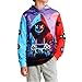 FKCQRJW Boy Sweatshirt Video Gaming Hoodie Gaming 3D Print Pullover with Pockets for Age 5-20 Game Fan Gifts Son Daughter (S)
