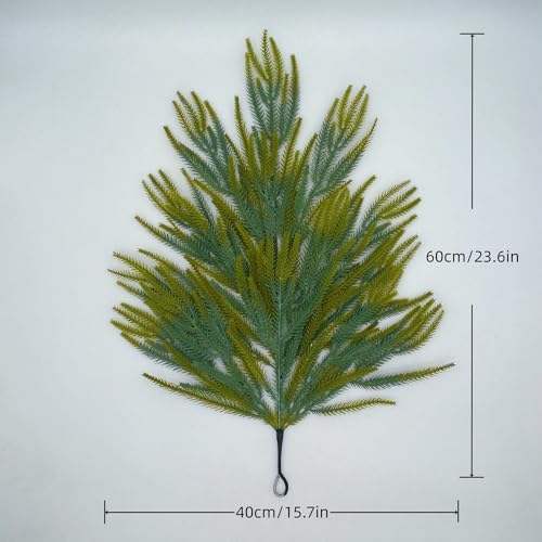 MINGZHE 2pcs Christmas Teardrop Swags,hristmas Staircase Decor Faux Pine Needles Teardrop Door Swag Christmas Norfolk Greenery Teardrop Wreath 60x40 cm